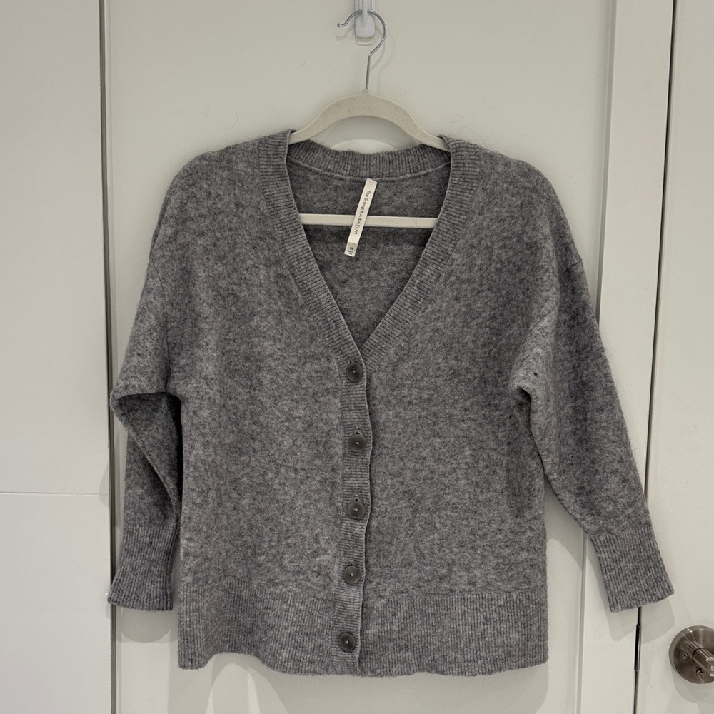 Babaton Gray Wool Blend Women's Cardigan